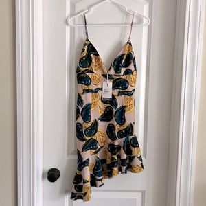 C/ MEO Collective mini dress in paisley print. Size Small. NWT